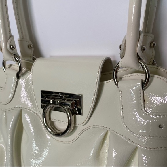 𝅺SALVATORE Ferragamo Marisa Patent Leather Handbag - Picture 2 of 16